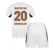 Bayer Leverkusen Alejandro Grimaldo #20 Koszulka Wyjazdowa dzieci 2024-25 Krótki Rękaw (+ krótkie spodenki)